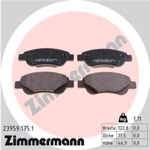 Set placute frana ZIMMERMANN 23959.175.1 – PEOUGET | AutoRival