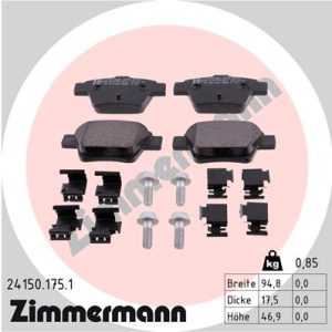 Set placute frana ZIMMERMANN 24150.175.1 – PEOUGET | AutoRival