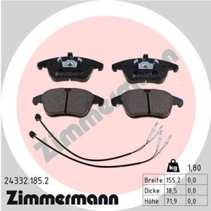 Set placute frana ZIMMERMANN 24332.185.2 – PEOUGET | AutoRival
