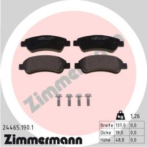 Set placute frana ZIMMERMANN 24465.190.1 – PEOUGET | AutoRival