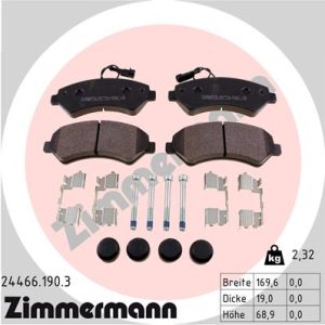 Set placute frana ZIMMERMANN 24466.190.3 – PEOUGET | AutoRival