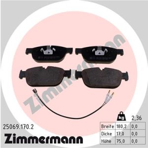 Set placute frana ZIMMERMANN 25069.170.2 – PEOUGET | AutoRival