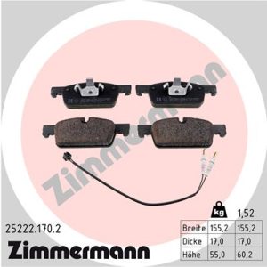 Set placute frana ZIMMERMANN 25222.170.2 – PEOUGET | AutoRival