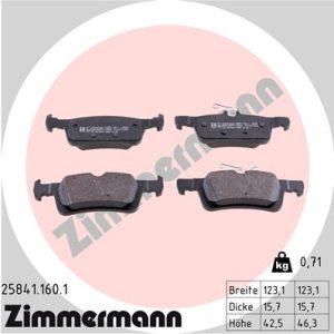 Set placute frana ZIMMERMANN 25841.160.1 – PEOUGET | AutoRival