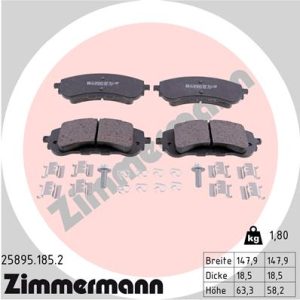 Set placute frana ZIMMERMANN 25895.185.2 – PEOUGET | AutoRival