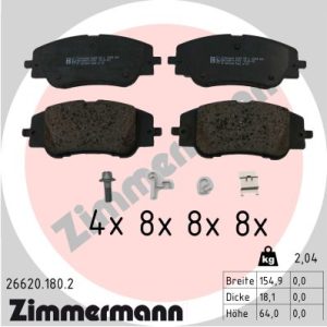 Set placute frana ZIMMERMANN 26620.180.2 – PEOUGET | AutoRival