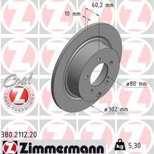 Disc frana ZIMMERMANN 380.2112.20 – PEOUGET | AutoRival