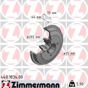 Tambur frana ZIMMERMANN 440.1834.00 – PEOUGET | AutoRival