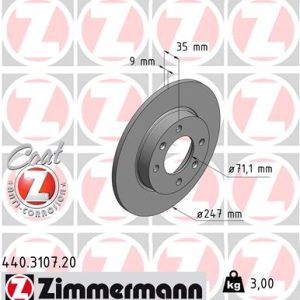 Disc frana ZIMMERMANN 440.3107.20 – PEOUGET | AutoRival