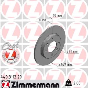Disc frana ZIMMERMANN 440.3113.20 – PEOUGET | AutoRival