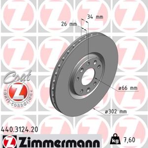 Disc frana ZIMMERMANN 440.3124.20 – PEOUGET | AutoRival