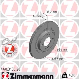 Disc frana ZIMMERMANN 440.3136.20 – PEOUGET | AutoRival
