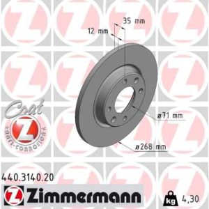 Disc frana ZIMMERMANN 440.3140.20 – PEOUGET | AutoRival