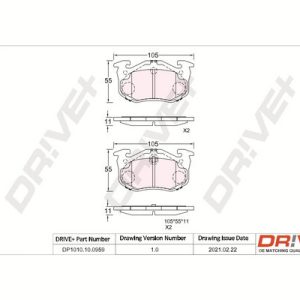 Set placute frana DRIVE DP1010.10.0959 – PEOUGET | AutoRival