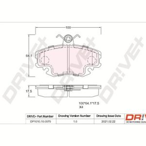 Set placute frana DRIVE DP1010.10.0979 – PEOUGET | AutoRival