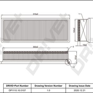 Filtru aer DRIVE DP1110.10.0107 – PEOUGET | AutoRival