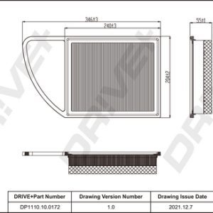 Filtru aer DRIVE DP1110.10.0172 – PEOUGET | AutoRival