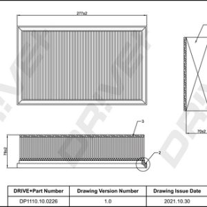 Filtru aer DRIVE DP1110.10.0226 – PEOUGET | AutoRival
