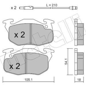 Set placute frana METELLI 22-0037-0 – PEOUGET | AutoRival