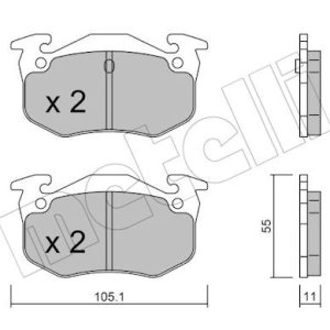 Set placute frana METELLI 22-0038-0 – PEOUGET | AutoRival