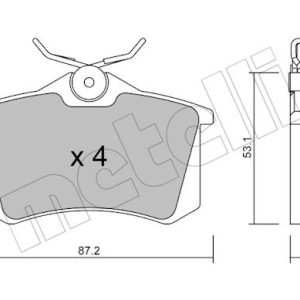 Set placute frana METELLI 22-0100-2 – PEOUGET | AutoRival