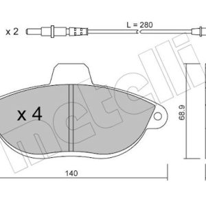 Set placute frana METELLI 22-0105-0 – PEOUGET | AutoRival