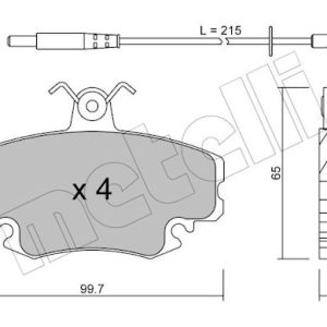 Set placute frana METELLI 22-0120-0K – PEOUGET | AutoRival