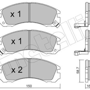 Set placute frana METELLI 22-0134-0 – PEOUGET | AutoRival