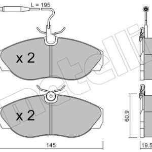 Set placute frana METELLI 22-0154-0 – PEOUGET | AutoRival