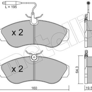 Set placute frana METELLI 22-0155-0 – PEOUGET | AutoRival