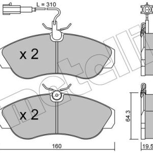Set placute frana METELLI 22-0155-1 – PEOUGET | AutoRival