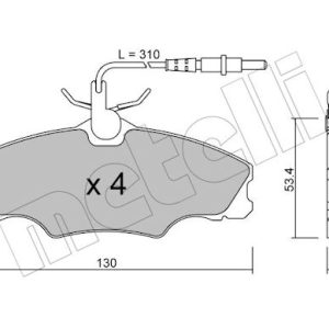 Set placute frana METELLI 22-0213-0 – PEOUGET | AutoRival