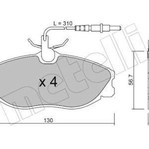 Set placute frana METELLI 22-0214-0 – PEOUGET | AutoRival