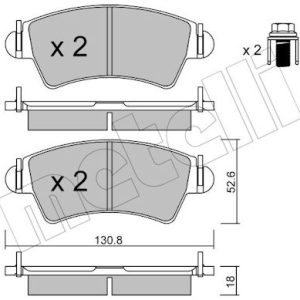 Set placute frana METELLI 22-0313-0 – PEOUGET | AutoRival
