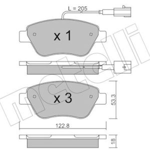 Set placute frana METELLI 22-0321-0 – PEOUGET | AutoRival