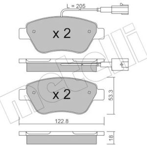 Set placute frana METELLI 22-0321-3 – PEOUGET | AutoRival