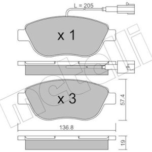 Set placute frana METELLI 22-0322-0 – PEOUGET | AutoRival