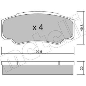 Set placute frana METELLI 22-0532-0 – PEOUGET | AutoRival