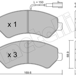 Set placute frana METELLI 22-0709-0 – PEOUGET | AutoRival