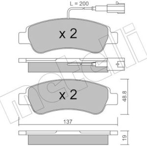 Set placute frana METELLI 22-0710-1 – PEOUGET | AutoRival