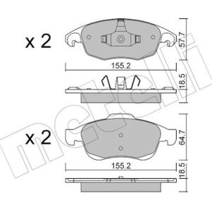 Set placute frana METELLI 22-0800-0 – PEOUGET | AutoRival