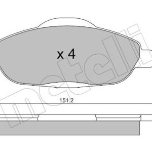 Set placute frana METELLI 22-0804-0 – PEOUGET | AutoRival