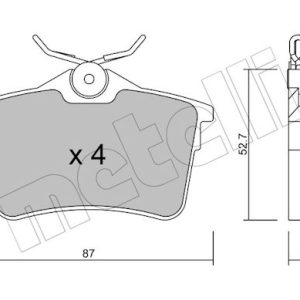 Set placute frana METELLI 22-0816-0 – PEOUGET | AutoRival