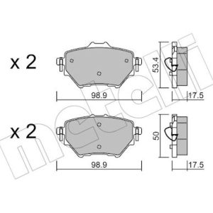 Set placute frana METELLI 22-0987-0 – PEOUGET | AutoRival