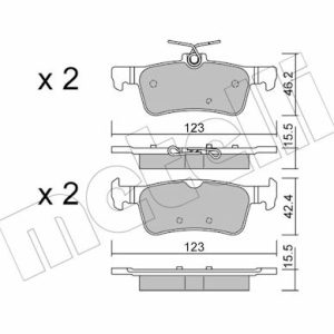 Set placute frana METELLI 22-1042-0 – PEOUGET | AutoRival
