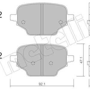 Set placute frana METELLI 22-1245-0 – PEOUGET | AutoRival