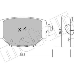 Set placute frana METELLI 22-1246-0 – PEOUGET | AutoRival
