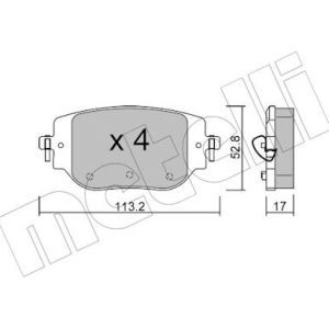 Set placute frana METELLI 22-1346-0 – PEOUGET | AutoRival