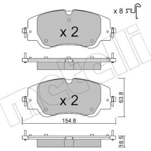 Set placute frana METELLI 22-1350-0 – PEOUGET | AutoRival