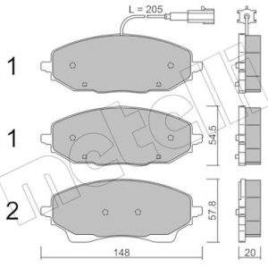 Set placute frana METELLI 22-1378-0 – PEOUGET | AutoRival